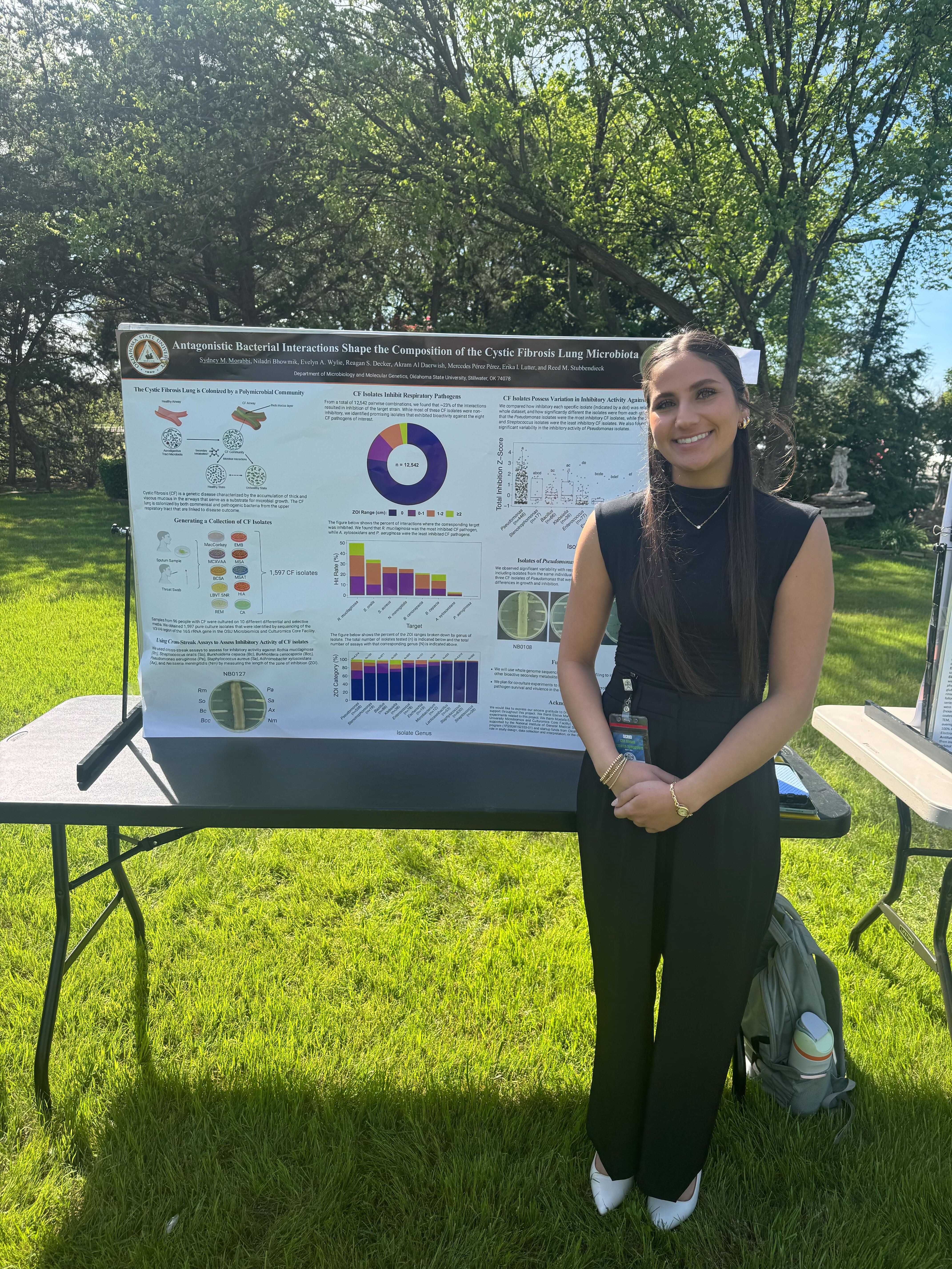 Sydney presenting her poster at the OCRID symposium.